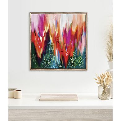 Sylvie Beaded EV Brushstroke 171 Framed Canvas by EttaVee
