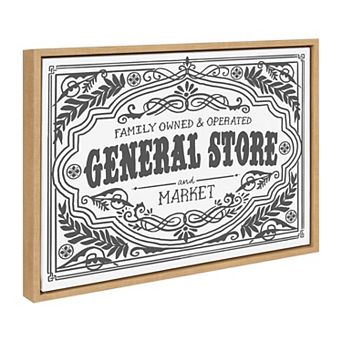 Sylvie General Store Family BW Framed Canvas by Border Bloom