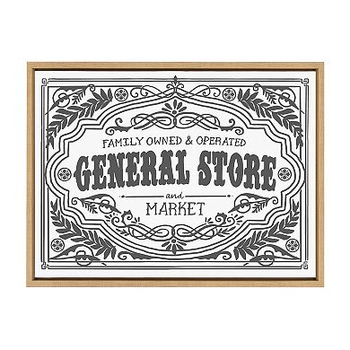 Sylvie General Store Family BW Framed Canvas by Border Bloom