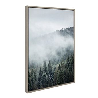 Sylvie Evergreens In Fog Framed Canvas by Emiko and Mark Franzen of F2Images