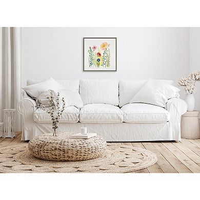 Sylvie Flowers and Ferns Framed Canvas by Patricia Shaw