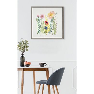 Sylvie Flowers and Ferns Framed Canvas by Patricia Shaw