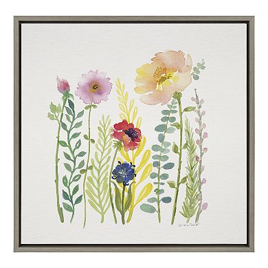 Sylvie Flowers and Ferns Framed Canvas by Patricia Shaw