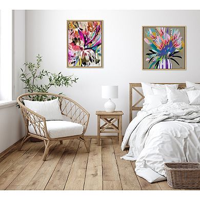 Sylvie Bright Flowers Framed Canvas by Inkheart Designs