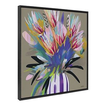 Sylvie Bright Flowers Framed Canvas by Inkheart Designs