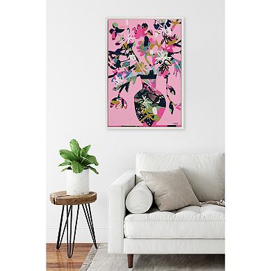 Sylvie Beaded Pinnacle Vase Framed Canvas by Inkheart Designs