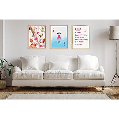 Sylvie House Rules Framed Canvas by Honey Island Studio