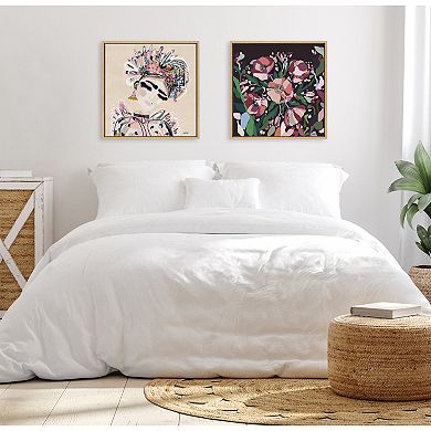 Sylvie Flowers Framed Canvas by Inkheart Designs