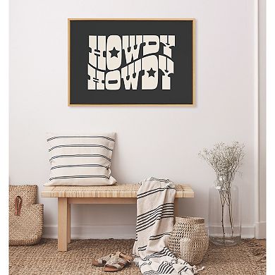 Sylvie Howdy Star Landscape Black Framed Canvas by Honey Island Studio