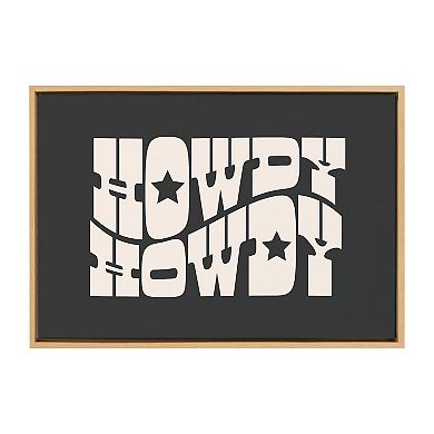Sylvie Howdy Star Landscape Black Framed Canvas by Honey Island Studio