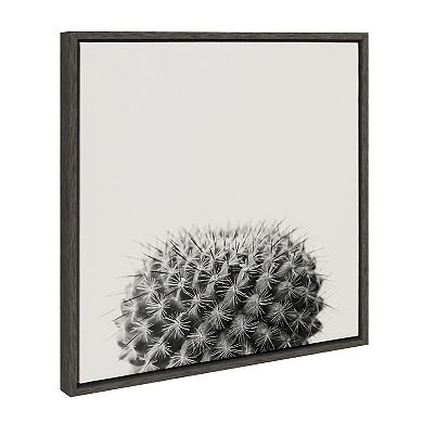Sylvie Haze Succulent Cactus Short Framed Canvas by The Creative Bunch Studio