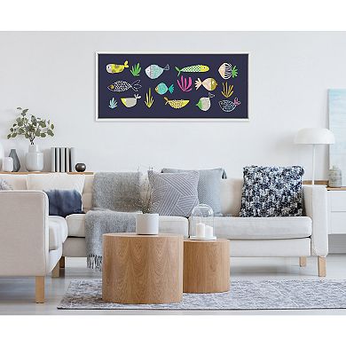 Sylvie Playtime Story Fishy Friends Framed Canvas by Turnowsky