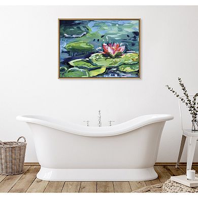 Sylvie Lily Pad By The Shore Framed Canvas by Rachel Christopoulos