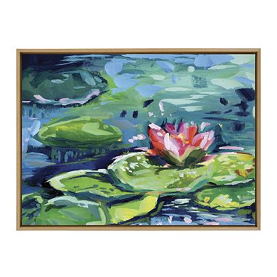 Sylvie Lily Pad By The Shore Framed Canvas by Rachel Christopoulos