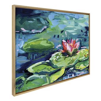 Sylvie Lily Pad By The Shore Framed Canvas by Rachel Christopoulos