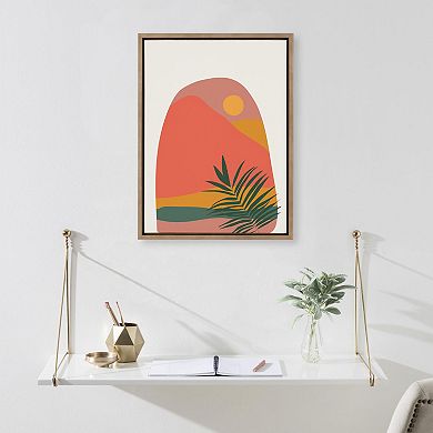 Sylvie Tropical Landscape Framed Canvas by Oris Eddu