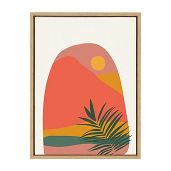 Sylvie Tropical Landscape Framed Canvas by Oris Eddu