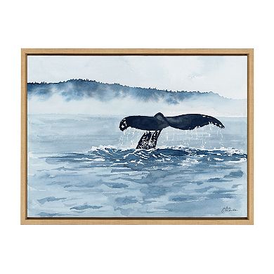 Sylvie Whale Watching Framed Canvas by Julie Maida