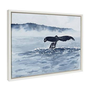 Sylvie Whale Watching Framed Canvas by Julie Maida