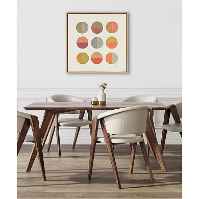 Sylvie Sunset Circles Framed Canvas by Carey Copeland