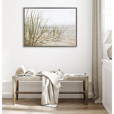Sylvie Calming Beach Grass Framed Canvas by The Creative Bunch Studio