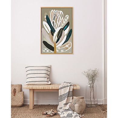 Sylvie Sage Protea Framed Canvas by Inkheart Designs