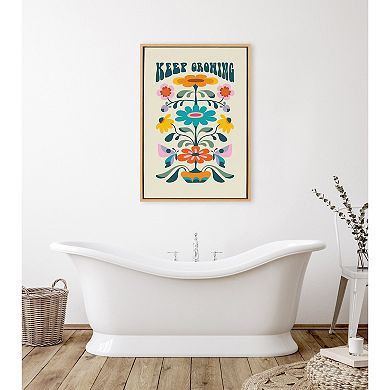 Sylvie Keep Growing Framed Canvas by Rachel Lee of My Dream Wall