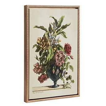 Sylvie Beaded Vase of Flowers, 1660 Framed Canvas by The Art Institute of Chicago