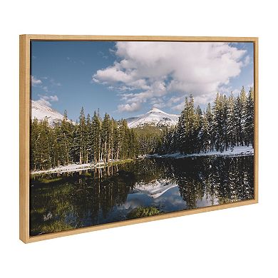 Sylvie Mountain Reflection Framed Canvas by Patricia Hasz of Patricia Rae Photography