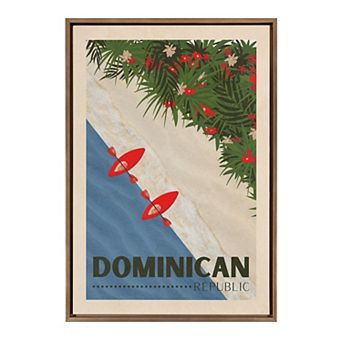 Sylvie Travel Poster Dominican Republic Framed Canvas by Chay O.