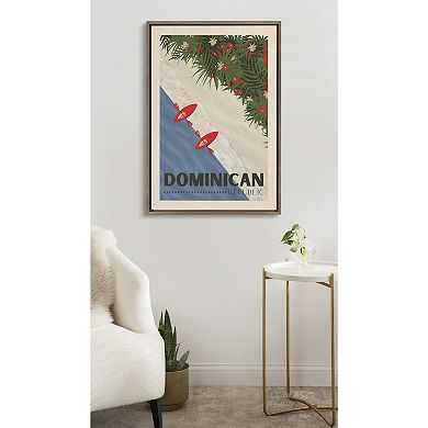 Sylvie Travel Poster Dominican Republic Framed Canvas by Chay O.