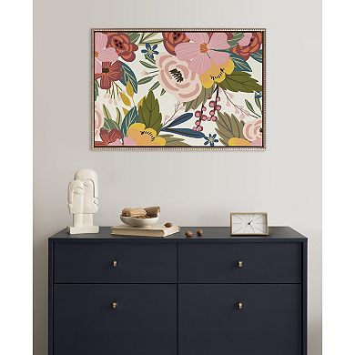 Sylvie Beaded Softly Framed Canvas by Mia Charro