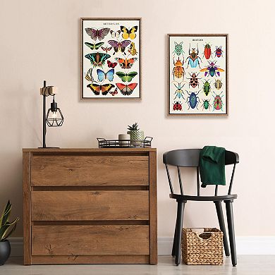 Sylvie Beaded Butterflies Framed Canvas by Tània García