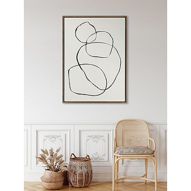 Sylvie 869 Going in Circles Framed Canvas by Teju Reval of SnazzyHues