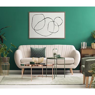 Sylvie 869 Going in Circles Framed Canvas by Teju Reval of SnazzyHues