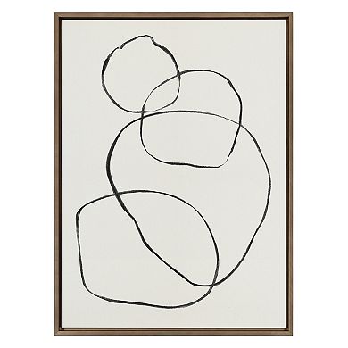 Sylvie 869 Going in Circles Framed Canvas by Teju Reval of SnazzyHues