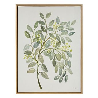 Sylvie Pale Leaves Framed Canvas by Patricia Shaw