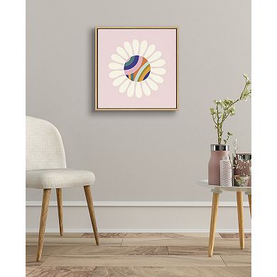 Sylvie Groovy Daisy Framed Canvas by Elizabeth Olwen