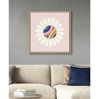 Sylvie Groovy Daisy Framed Canvas by Elizabeth Olwen