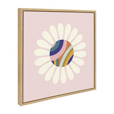 Sylvie Groovy Daisy Framed Canvas by Elizabeth Olwen