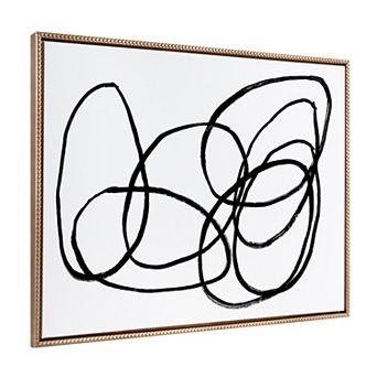Sylvie Beaded NC Ring of Light Framed Canvas by Nikki Chu