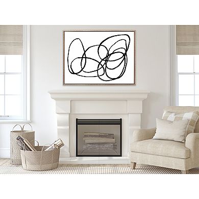 Sylvie Beaded NC Ring of Light Framed Canvas by Nikki Chu