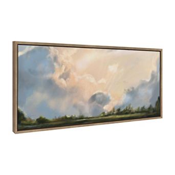 Sylvie Clouds Framed Canvas by Mary Sparrow