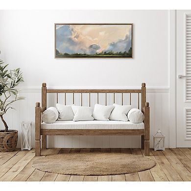 Sylvie Clouds Framed Canvas by Mary Sparrow