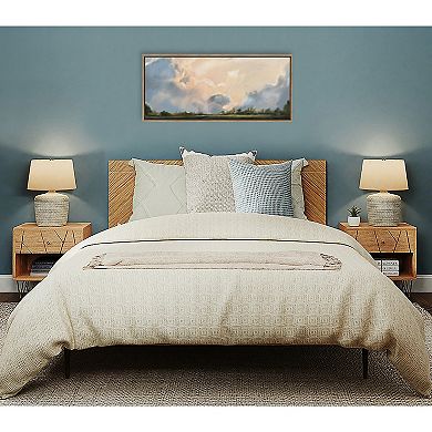 Sylvie Clouds Framed Canvas by Mary Sparrow