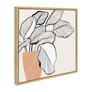 Sylvie Botanical Calathea 4 Framed Canvas by Dominique Vari