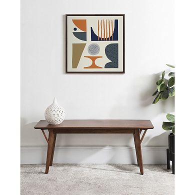 Sylvie Abstract Mid Century I Framed Canvas by Rachel Lee of My Dream Wall
