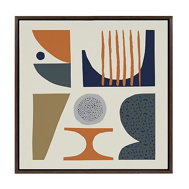 Sylvie Abstract Mid Century I Framed Canvas by Rachel Lee of My Dream Wall