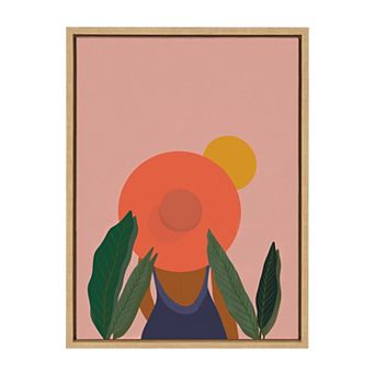 Sylvie Tropical Girl Framed Canvas by Oris Eddu