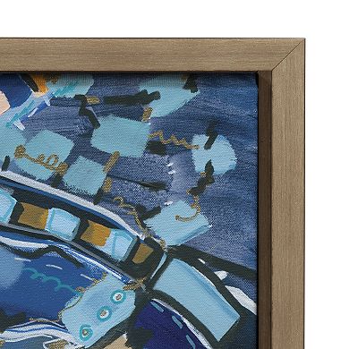 Sylvie Blue Dream Framed Canvas by Leah Nadeau